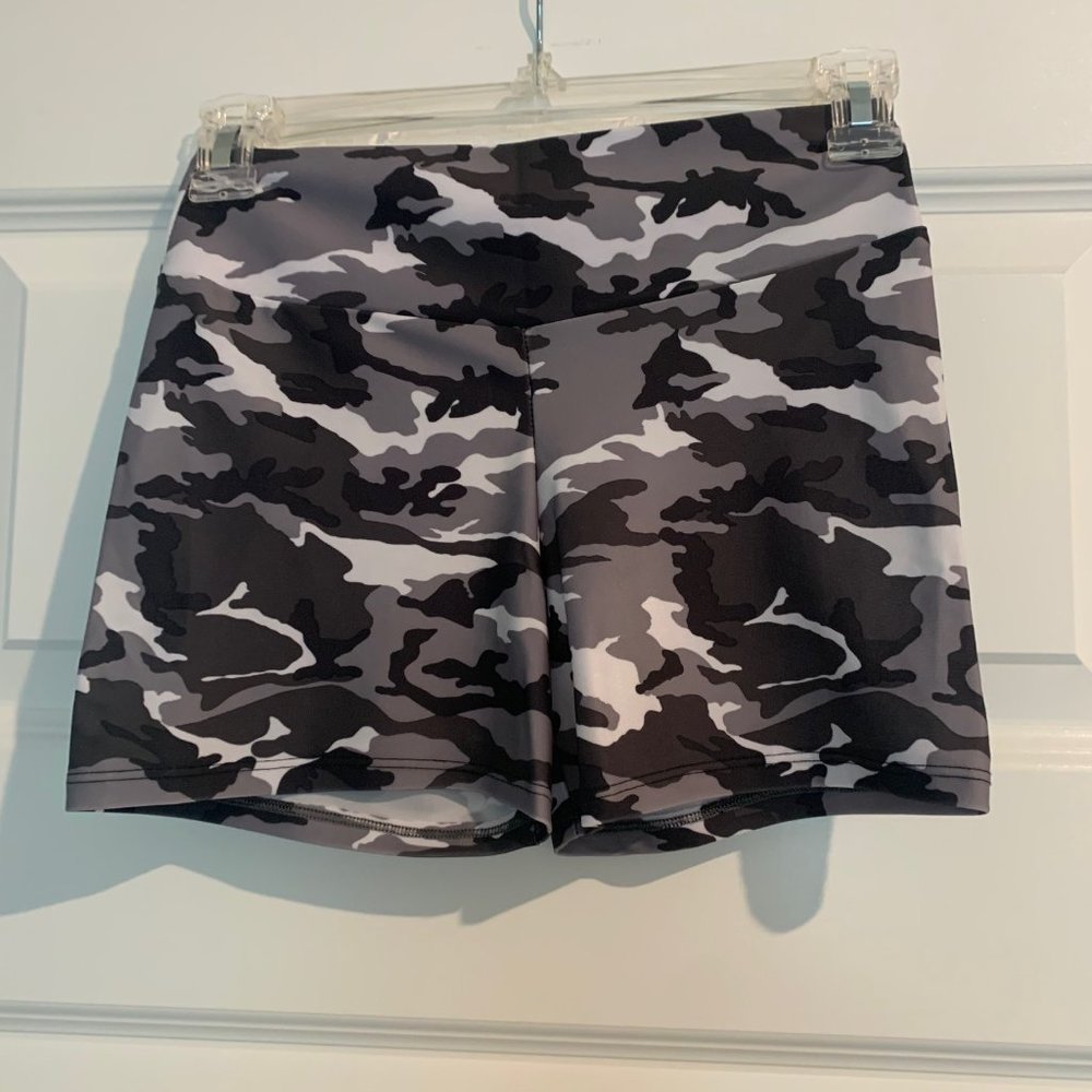Abs2b Fitness Grayscale Camo Shorts